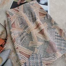 批发格纹高腰<b class='q'>包臀</b><b class='q'>半身</b>裙中长款显瘦一步裙