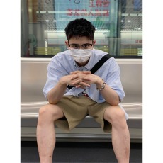 批发日系复古蓝条纹<b class='q'>衬衫</b>男夏季时尚潮牌cityboy短袖少年感<b class='q'>牛津纺</b><b class='q'>衬衣</b>