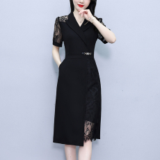 批发中年妈妈短袖连衣裙时尚高端气质<b class='q'>中长款</b>裙子女遮肚显瘦夏装小个子