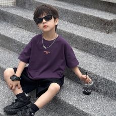 批发儿童短袖<b class='q'>男童</b>女童2025夏季新款潮流拼接<b class='q'>T</b><b class='q'>恤</b>中大童韩版宽松帅气