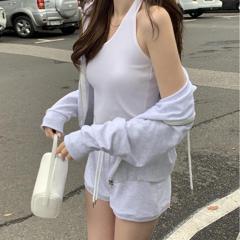 있음 선적 섹시함 행침 목 핫걸 민소매 니트 조끼 몸매 가꾸기 인사이드 가져 가라. 작은 슬링