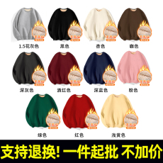 批发F340#河北光板 仿棉复合羊羔绒420克重磅 <b class='q'>潮牌</b>落肩宽松圆领<b class='q'>卫衣</b>