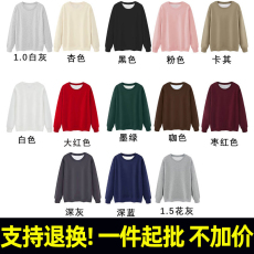 批发R107#河北光板 360克重磅华棉复合仿棉 宽松款落肩<b class='q'>潮牌</b>圆领<b class='q'>卫衣</b>