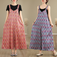 批发实拍气质个性<b class='q'>连体裤</b>夏季新款宽松显瘦休闲减龄背带阔腿裤吊带裙