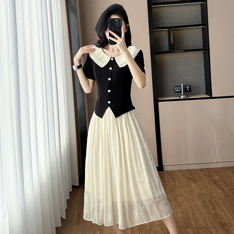 RY2518# 时尚套装2026夏季韩版显瘦气质洋气上衣＋半身裙两件套套装女