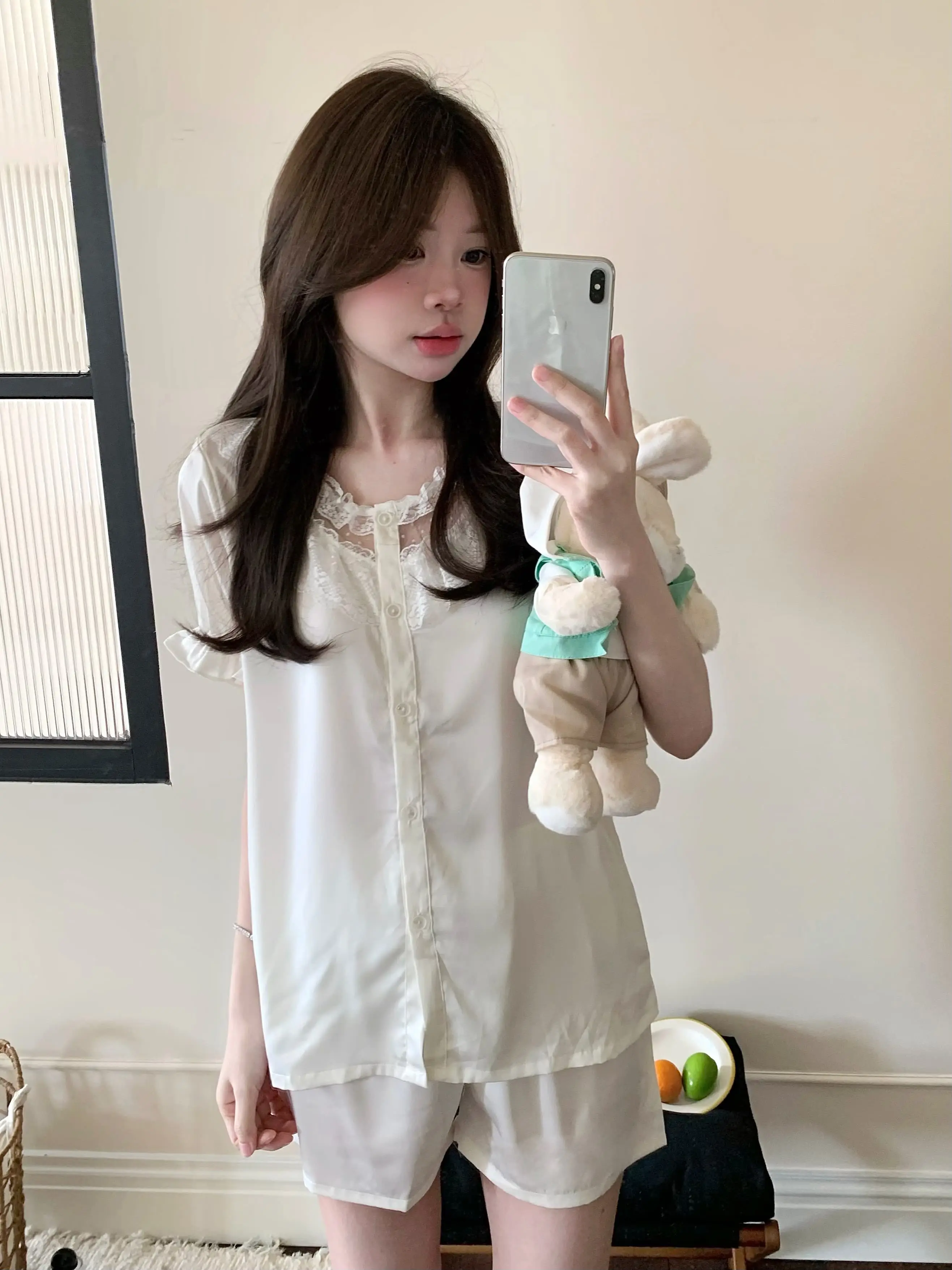 프렌치 섹시 레이스 홈웨어 세트 상세 이미지 1
