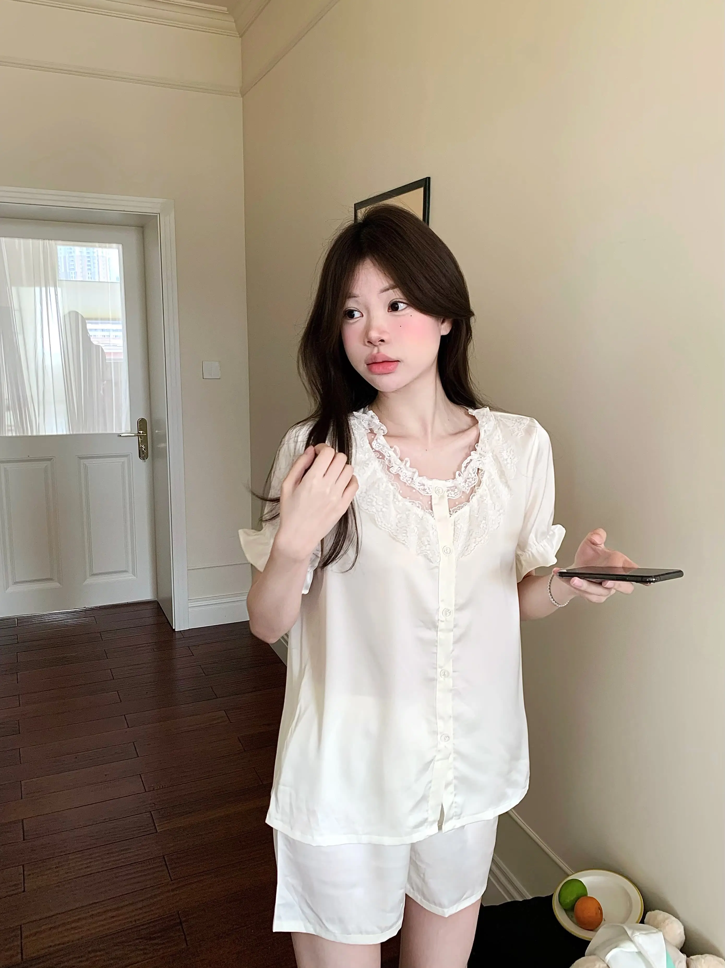 프렌치 섹시 레이스 홈웨어 세트 상세 이미지 4