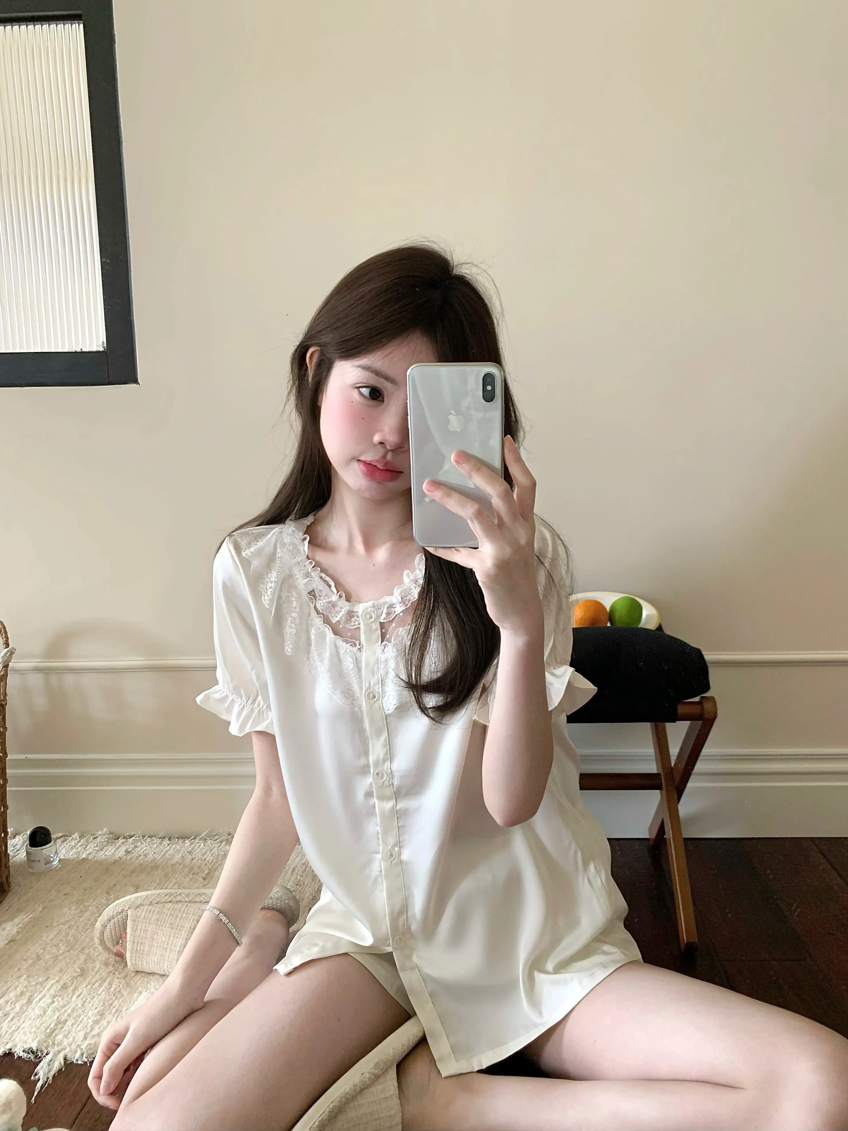 프렌치 섹시 레이스 홈웨어 세트 상세 이미지 5