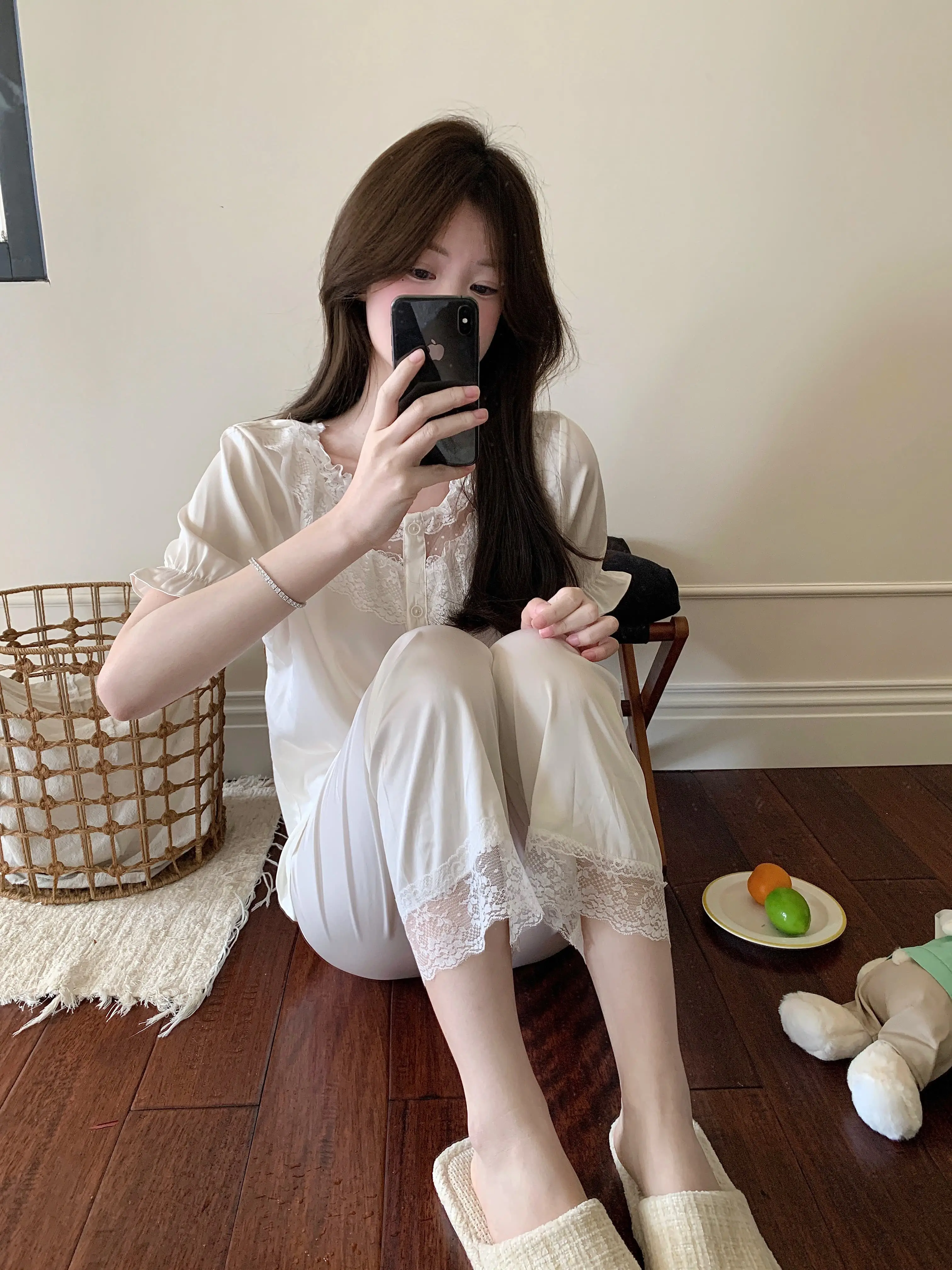 프렌치 섹시 레이스 홈웨어 세트 상세 이미지 7