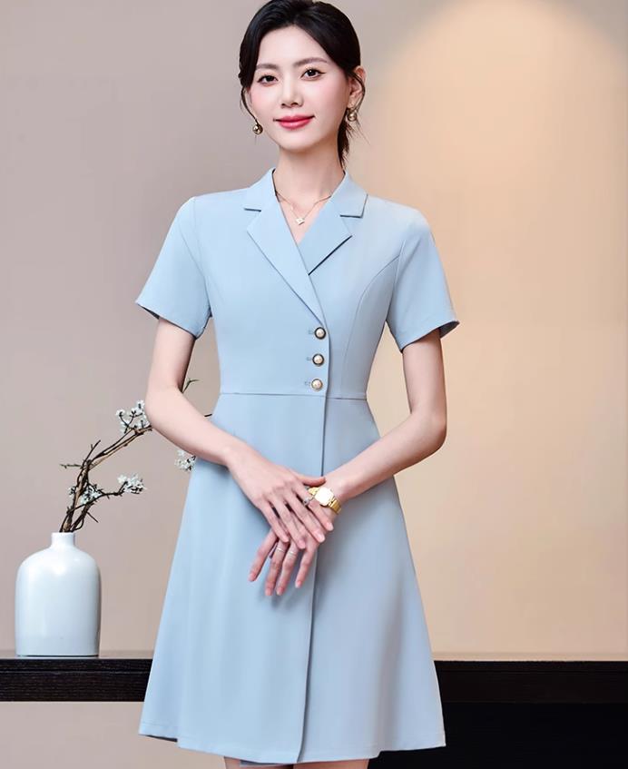 MY12521#新款职业西装连衣裙女夏气质高级感酒店前台接待美业养生馆工作...