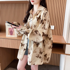 批发首发实拍长袖防晒衬衫2025<b class='q'>夏</b>季新款美式复古宽松休闲百搭时尚上衣