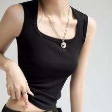 批发螺纹<b class='q'>背心女</b>遮副乳外穿内搭夏季大码显瘦<b class='q'>工字</b>无袖吊带美背上衣