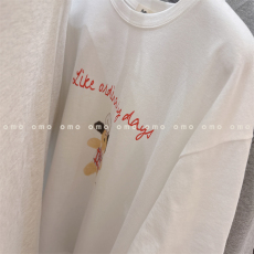 批发韩国东大门2025新款卡通宽松可爱<b class='q'>厨师</b>小狗印花上衣女短袖t恤