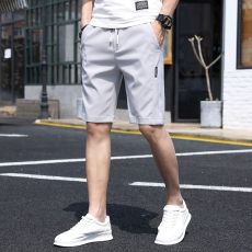批发实拍夏季新款男士短裤直筒松紧腰五分裤时尚潮流百搭休闲短裤子男
