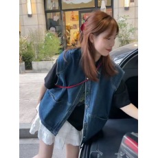 批发叠穿牛仔马甲女款新款<b class='q'>春</b>夏季穿搭坎肩外搭上衣