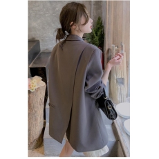 批发chic灰色小<b class='q'>西装</b>外套女小个子春装新款高级感设计感小众西服