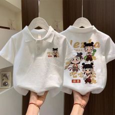 批发<b class='q'>男童</b>夏<b class='q'>季</b>哪吒polo衫短袖2025新款宝宝帅气翻领t恤中国风国潮上衣