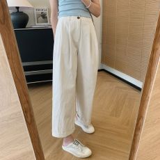 批发纯棉外穿休闲<b class='q'>裤</b>女2026高腰洋气黑色<b class='q'>阔腿裤</b>女小个子遮肉显瘦<b class='q'>哈伦</b><b class='q'>裤</b>