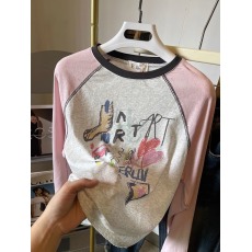 批发<b class='q'>儿童</b>春装长袖打底衫百搭新款中大童女孩涂鸦套头内搭T恤女童上衣