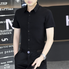 批发2026热爆款<b class='q'>男士</b><b class='q'>短袖</b><b class='q'>衬衫</b>修身百搭免烫抗皱商务休闲泡泡纱<b class='q'>男士</b><b class='q'>衬衣</b>