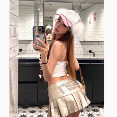批发原创设计辣妹性感铆钉百褶低腰显腿长超短裙<b class='q'>打底</b>裤女2025夏季新款