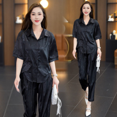 批发实拍高端设计感大码时尚套装2026夏季新款韩版气质宽松显瘦两件套