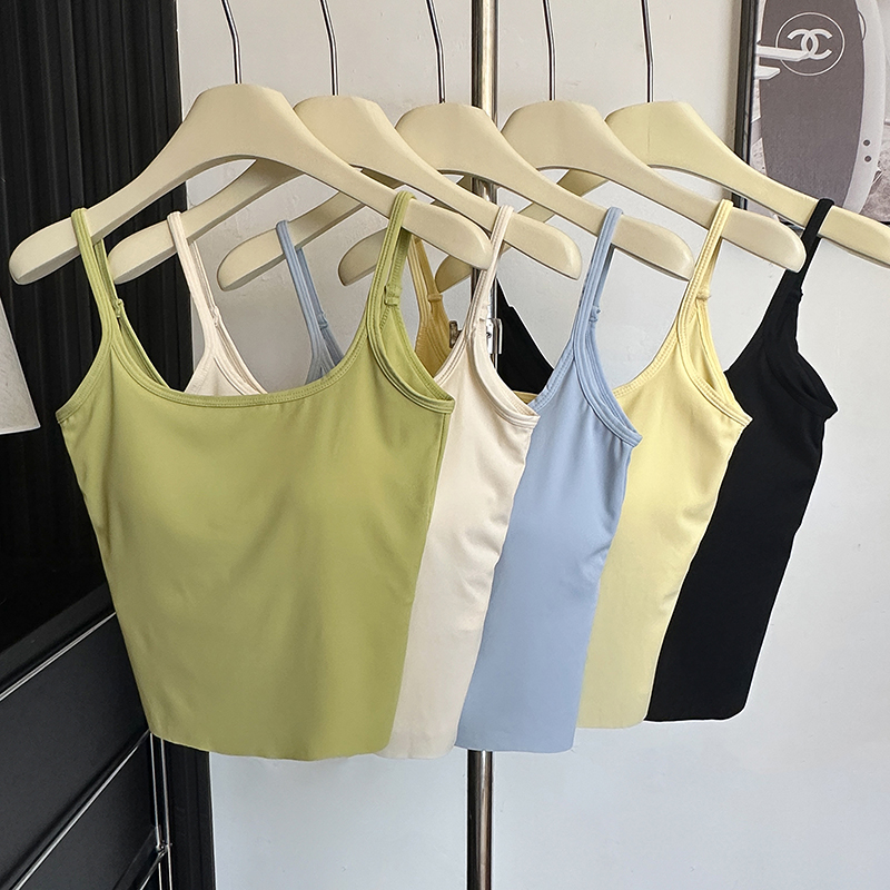 실사 없음 흔적 얼음 실크 외출용 캐미솔 말 카드 용 색상 시스템 인터넷 유명인 대 u 아름다움 뒤쪽에 의류 무료 브래지어 속옷