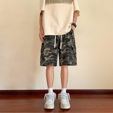 批发新款慵懒日系迷彩工装短裤男夏季美式街头<b class='q'>嘻哈</b>文艺无品牌流行简约