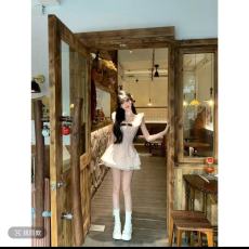 批发瑞茜·威瑟斯心动波尔<b class='q'>卡</b> 夏季甜美小个子显瘦修身波点<b class='q'>连衣裙</b>R3358W