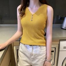 批发天猫抖音质量小吊带无袖背心女夏内搭韩版短款v领针织<b class='q'>打底衫</b>上衣