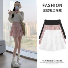 批发蛋糕蓬蓬短裙女2026夏季新款小个子高腰显瘦辣妹半身裙甜美<b class='q'>防走光</b>