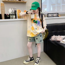 批发<b class='q'>女</b><b class='q'>童</b>短袖t恤夏季2026新款洋气儿童大童短袖夏装<b class='q'>女装</b>上衣半袖体恤