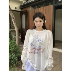 批发实拍实价~韩系温柔<b class='q'>花朵</b>印花防晒T恤薄款宽松上衣