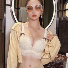 批发<b class='q'>前</b><b class='q'>扣</b>式内衣女蕾丝性感少女小胸聚拢美背防下垂收副乳无钢圈<b class='q'>文胸</b>罩