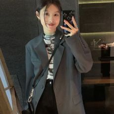 批发灰色西装外套女春秋新款韩系小个子休闲高级感宽松显瘦西服