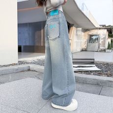 批发<b class='q'>女童</b><b class='q'>牛仔</b>阔腿<b class='q'>裤</b>2025新款女孩春季洋气<b class='q'>长裤</b>中大童春秋款时髦直筒裤