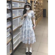 批发茶歇法式碎花<b class='q'>连衣裙</b>女夏小清新气质甜美仙女在逃公主温柔初恋长裙