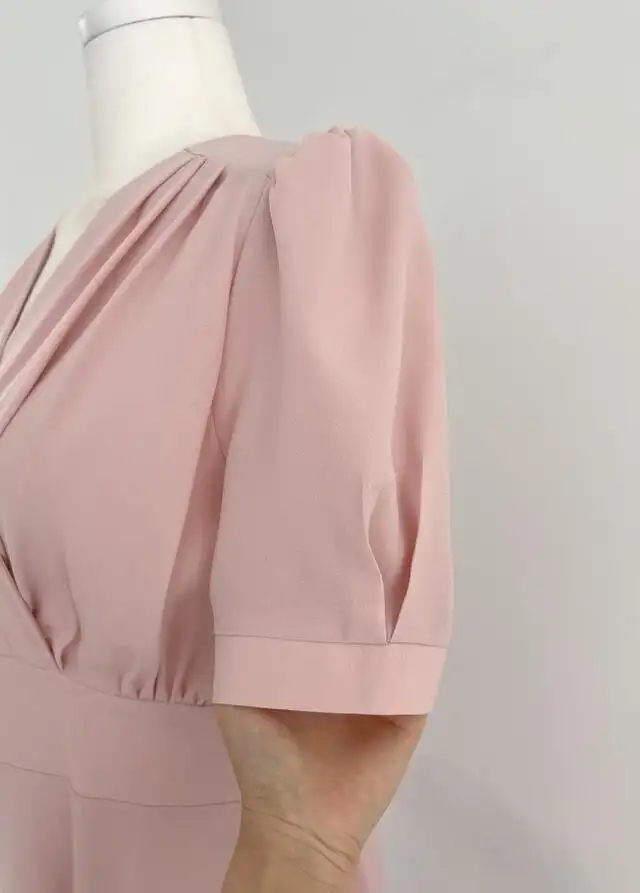 프렌치 스타일 V넥 퍼프소매 원피스 상세 이미지 72