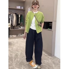 批发2026春秋新款小个子漂亮一整套高级感绿色上衣阔腿裤两件套装女