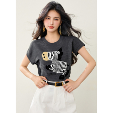 批发实拍◆有◆2026夏季网红短袖针织T恤衫时尚休闲