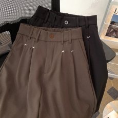 批发<b class='q'>日系</b><b class='q'>复古</b>那不勒斯西裤男士直筒宽松休闲裤春季通勤穿搭西装裤子男