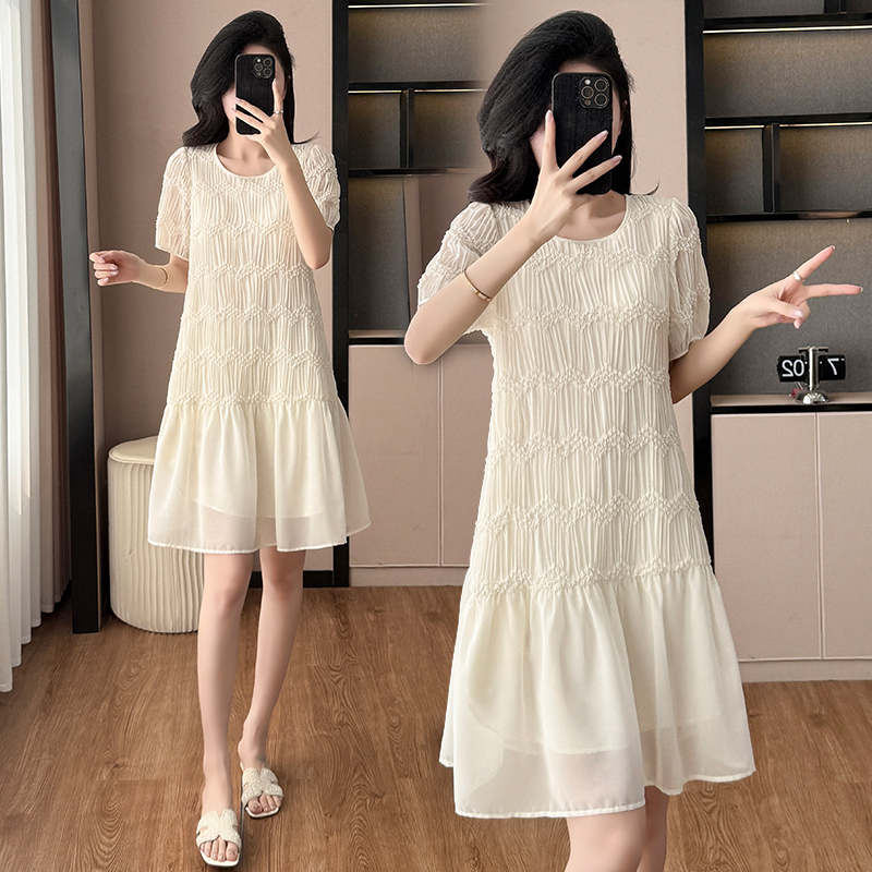 MY8370# 新款定制工艺面料法式宽松连衣裙女裝貨源服裝批發