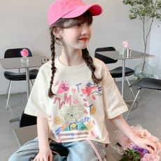 批发女<b class='q'>童</b><b class='q'>短袖</b>T<b class='q'>恤</b>夏装2025新款纯棉儿<b class='q'>童</b>夏季体恤中<b class='q'>大</b><b class='q'>童</b>夏款半袖上衣薄