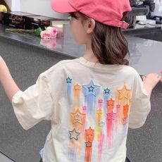 批发女童夏装<b class='q'>T</b><b class='q'>恤</b>2025新款<b class='q'>儿童</b>洋气韩版女孩夏季短袖体恤纯棉<b class='q'>T</b>上衣薄