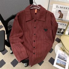 批发潮牌轻奢<b class='q'>高端</b>条纹衬衫男士外套春季2025新款休闲长袖衣服春秋大码