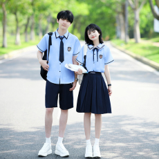 批发大量现货 情侣装短袖初高中生运动会学院风学生<b class='q'>班</b><b class='q'>服</b><b class='q'>定制</b>套装