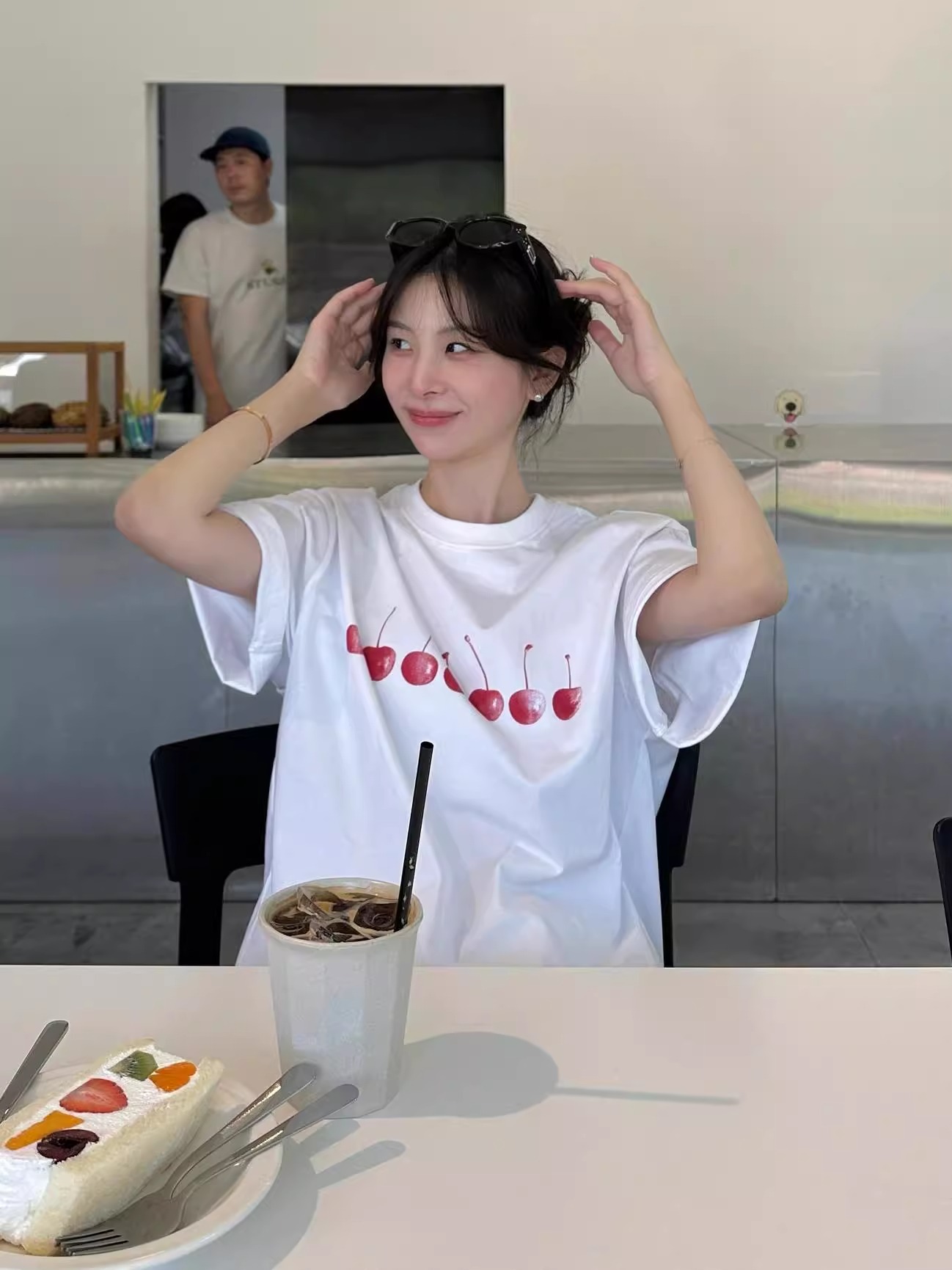 경관 그림 21 순면 210 그램 25ss 한국 작은 대중 ins 체리 연령 감소