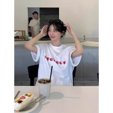 批发<b class='q'>官</b>图 21支纯棉210克100%棉25SS<b class='q'>韩国</b>小众ins樱桃减龄