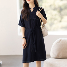 批发限价+12+小视频 独特2026年夏穿搭收腰宽松显瘦<b class='q'>衬衫</b>连衣裙夏装