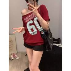 批发原版2025春夏新一字大圆领韩日<b class='q'>欧美</b>街头06字母印花ins潮牌纯棉T恤